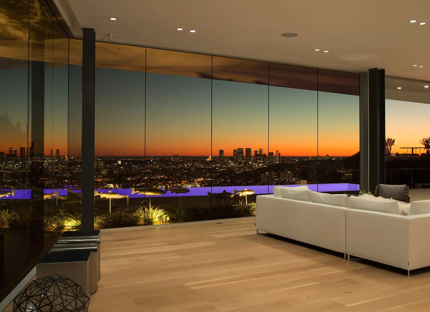 Luxury architectural window with panoramic view
